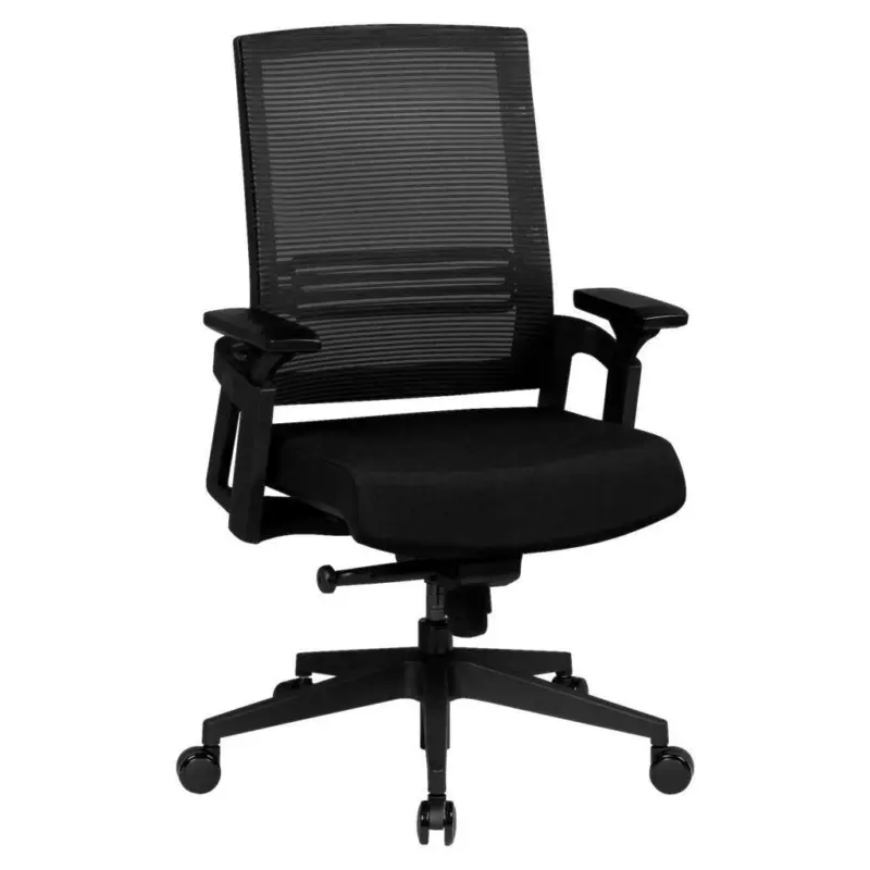 Drehstuhl in Webstoff Schwarz