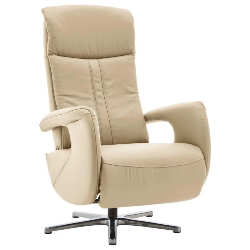Relaxsessel in Leder Beige