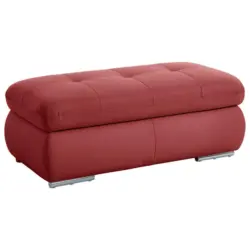 Hocker in Leder Rot