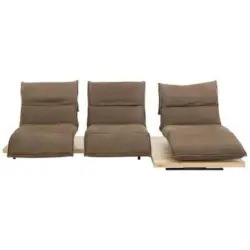 Ecksofa in Echtleder Braun