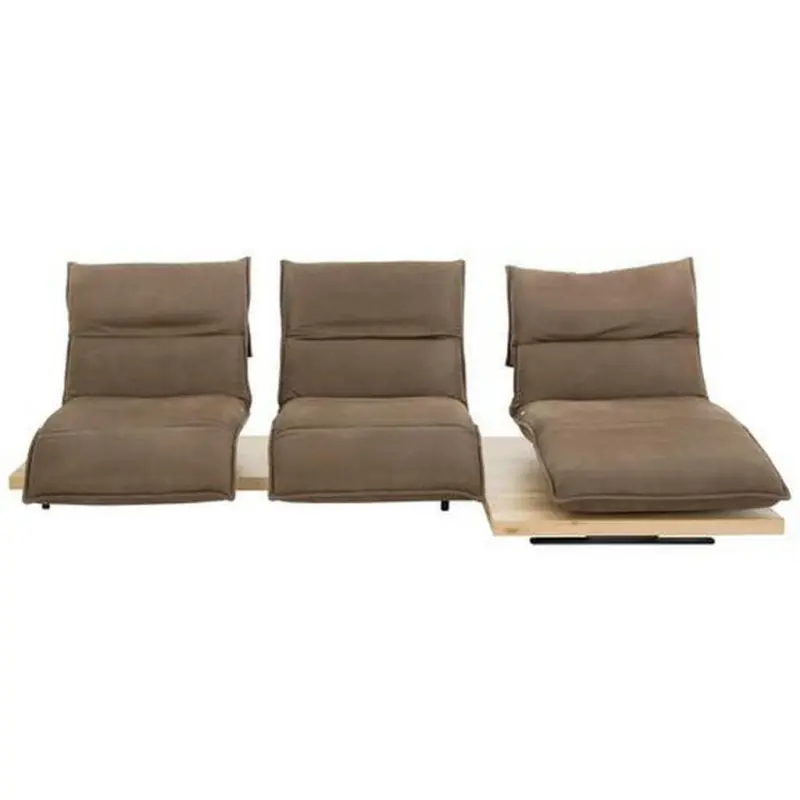 Ecksofa in Echtleder Braun