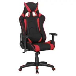 Gamingstuhl in Webstoff Rot, Schwarz