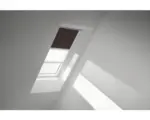 Hornbach VELUX Vorteils-Set Verdunkelungsrollo uni dunkelbraun und Faltstore Plissee weiß manuell Rahmen weiß DFD UK08 4559SWL