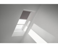 VELUX Vorteils-Set Verdunkelungsrollo uni taupe und Faltstore Plissee weiß manuell Rahmen aluminium DFD F06 4577S