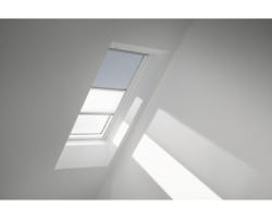 VELUX Vorteils-Set Verdunkelungsrollo uni himmelblau und Faltstore Plissee weiß manuell Rahmen aluminium DFD UK04 4576S