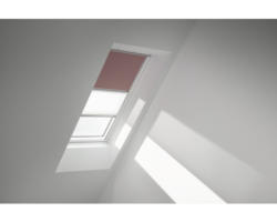 VELUX Vorteils-Set Verdunkelungsrollo uni rosenholz und Faltstore Plissee weiß manuell Rahmen aluminium DFD U08 4578S