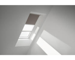 VELUX Vorteils-Set Verdunkelungsrollo uni nougat und Faltstore Plissee weiß manuell Rahmen aluminium DFD F04 4574S