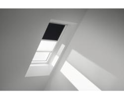 VELUX Vorteils-Set Verdunkelungsrollo uni schwarz und Faltstore Plissee weiß manuell Rahmen weiß DFD M04 3009SWL