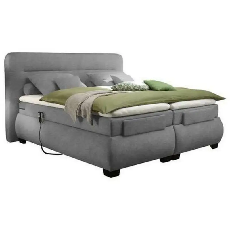 Boxspringbett 160/200 cm in Dunkelgrau