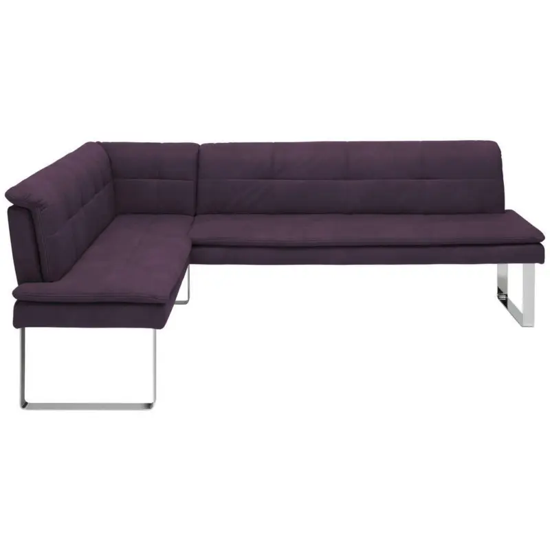 Eckbank 154/213 cm in Chromfarben, Violett