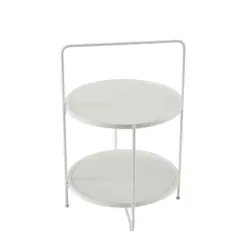 Beistelltisch in Metall, Holzwerkstoff 45/45/68 cm