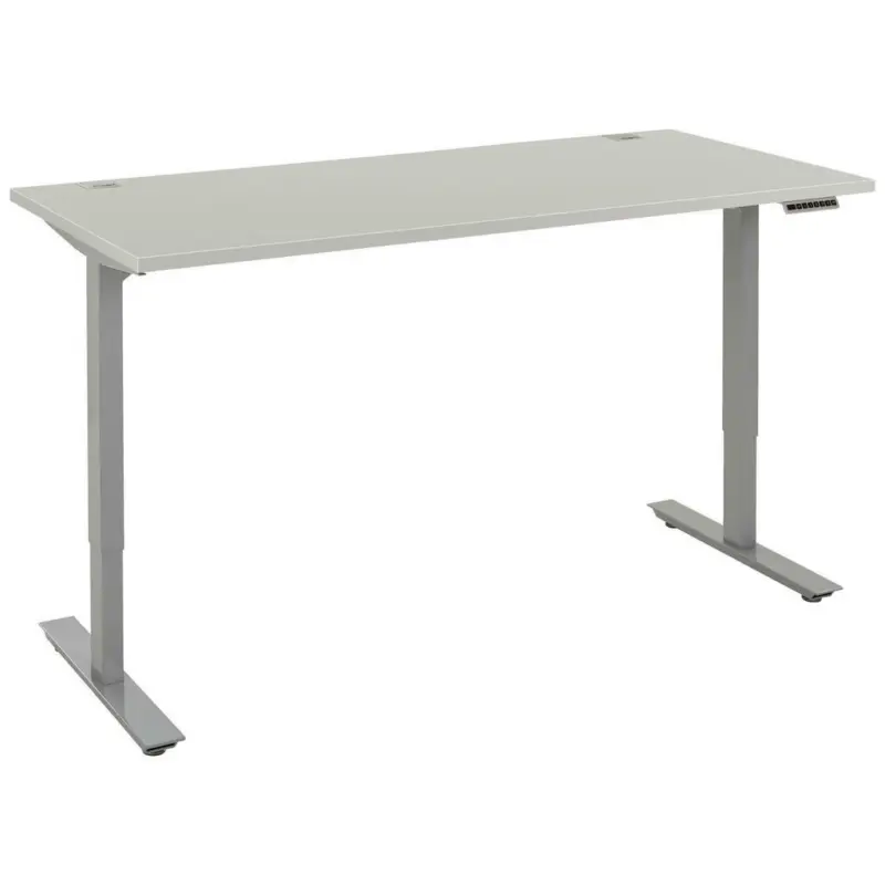 Schreibtisch höhenverstellbar, in verschiedenen Holz-Dekoren erhältlich, Memoryschalter