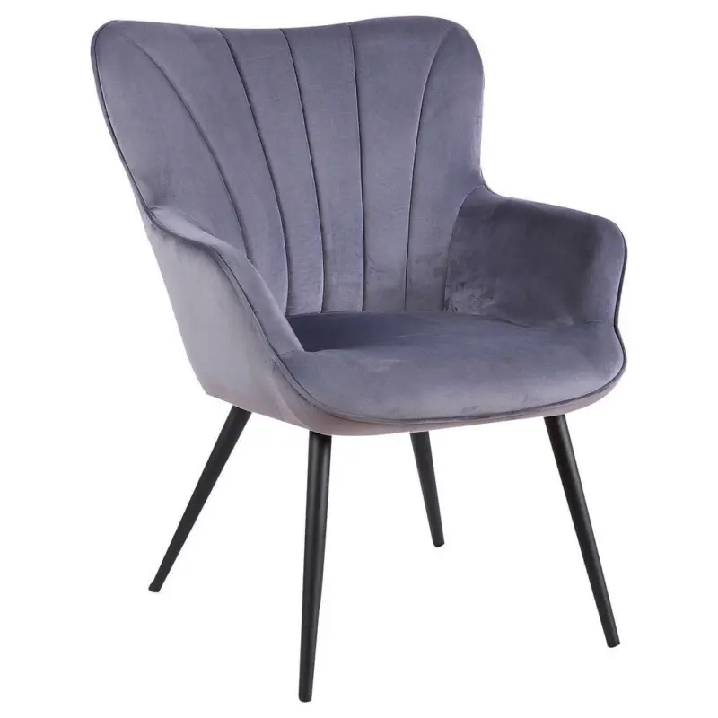Sessel in Samt Anthrazit
