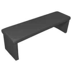 Hockerbank in Textil Schwarz