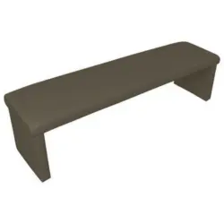 Sitzbank in Textil Dunkelbraun