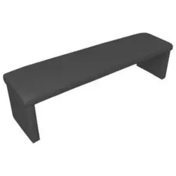 Hockerbank in Textil Schwarz