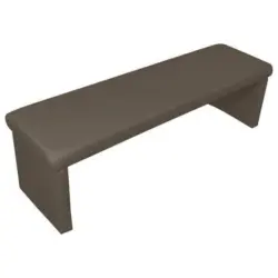 Hockerbank in Textil Dunkelbraun