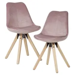 Stuhl-Set 2 St&uuml;ck in Samt