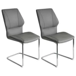 Schwingstuhl-Set 2 Stück in Lederlook