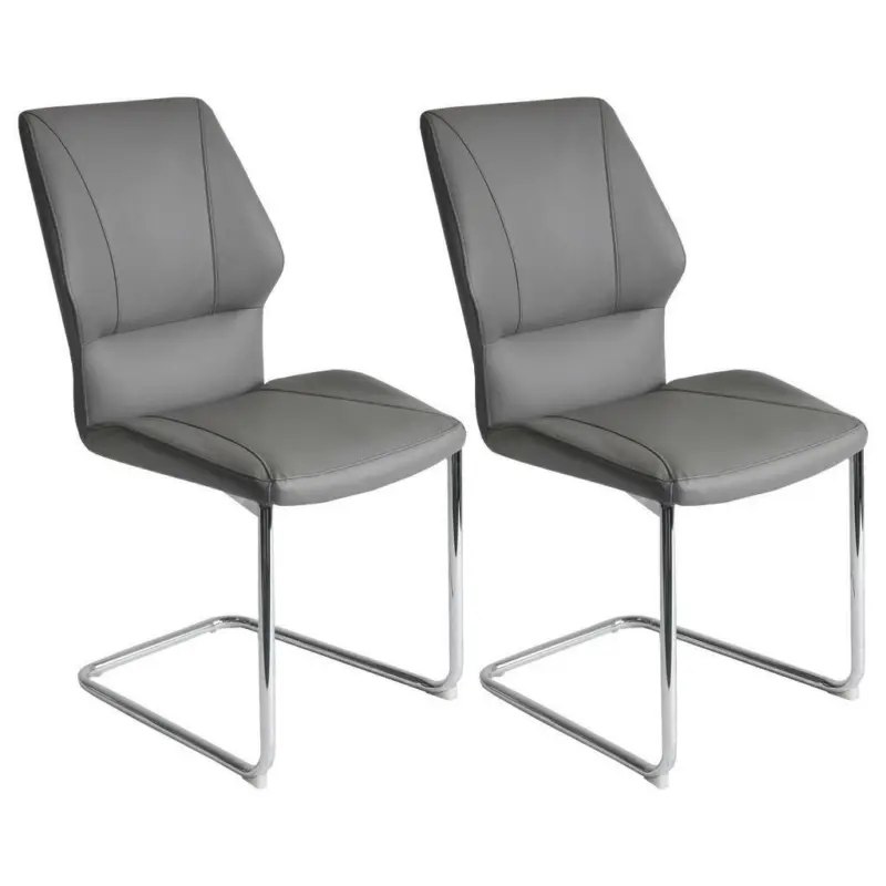 Schwingstuhl-Set 2 Stück in Lederlook