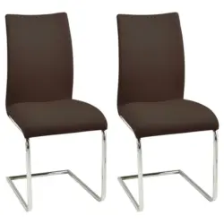 Schwingstuhl-Set 2 St&uuml;ck in Lederlook