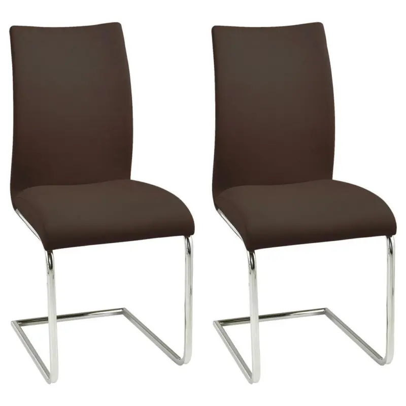 Schwingstuhl-Set 2 St&uuml;ck in Lederlook