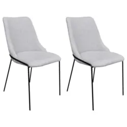 Stuhl-Set 2 St&uuml;ck in Webstoff