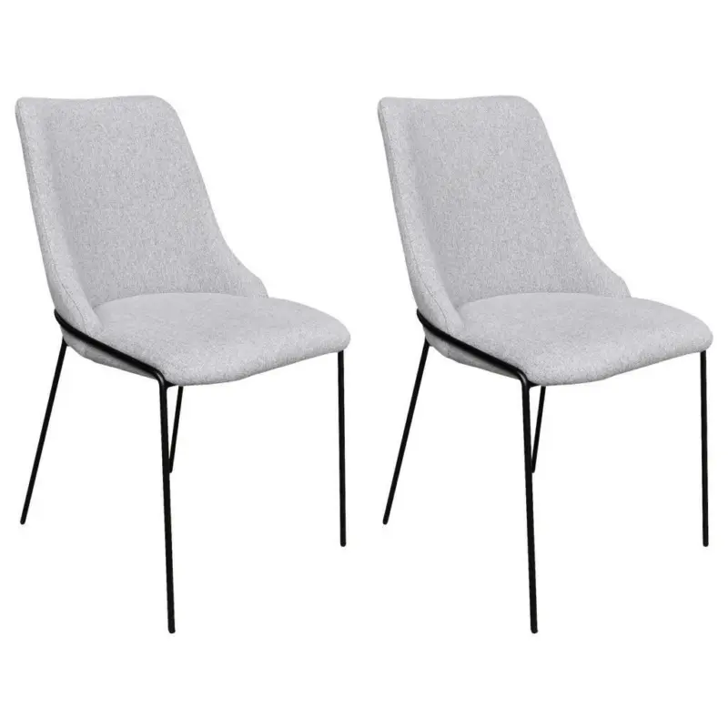 Stuhl-Set 2 St&uuml;ck in Webstoff