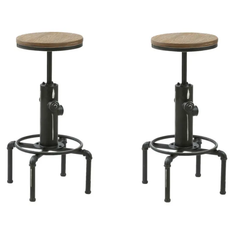 Barhocker-Set in Schwarz