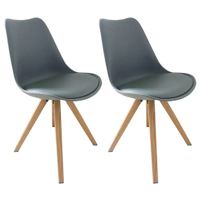 Stuhl-Set 2 Stück in Lederlook