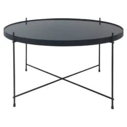 Couchtisch in Metall, Glas 70/70/40 cm