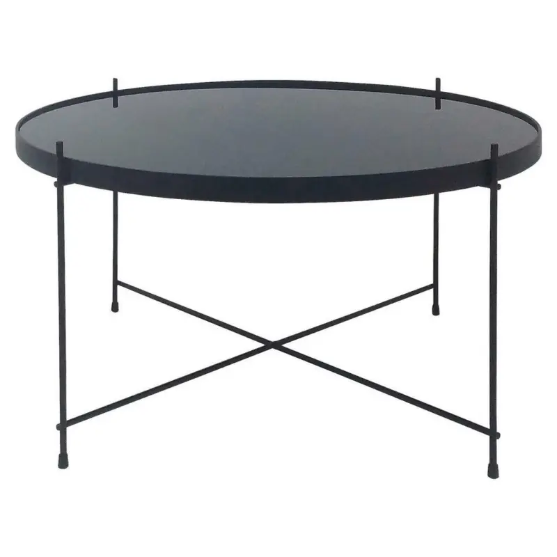 Couchtisch in Metall, Glas 70/70/40 cm