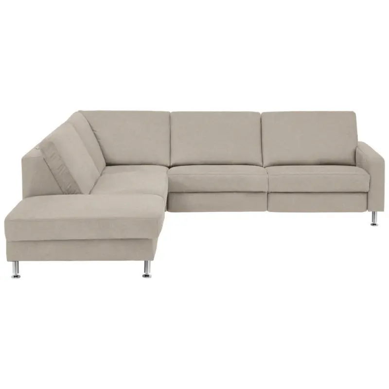 Ecksofa in Mikrofaser Beige