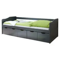 Stauraumbett 90/200 cm in Dunkelgrau