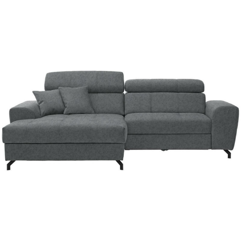 Ecksofa in Velours Grau