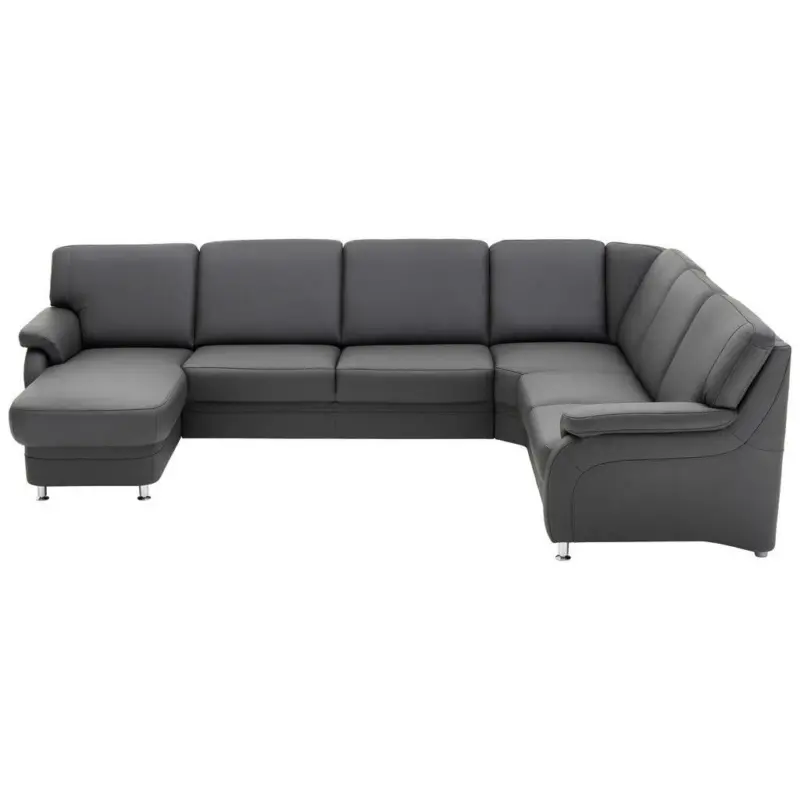 Wohnlandschaft in Echtleder Anthrazit