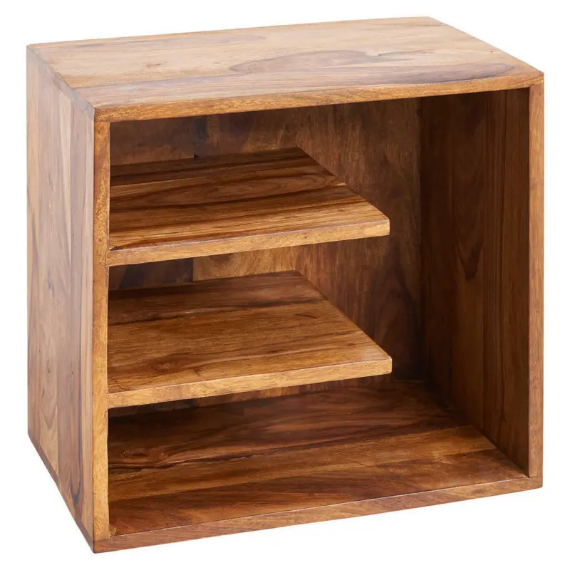 Nachtkästchen in massiv Sheesham Sheeshamfarben