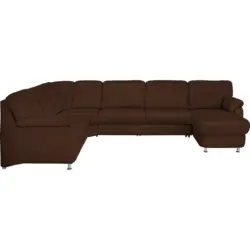 Wohnlandschaft in Echtleder Kastanienfarben