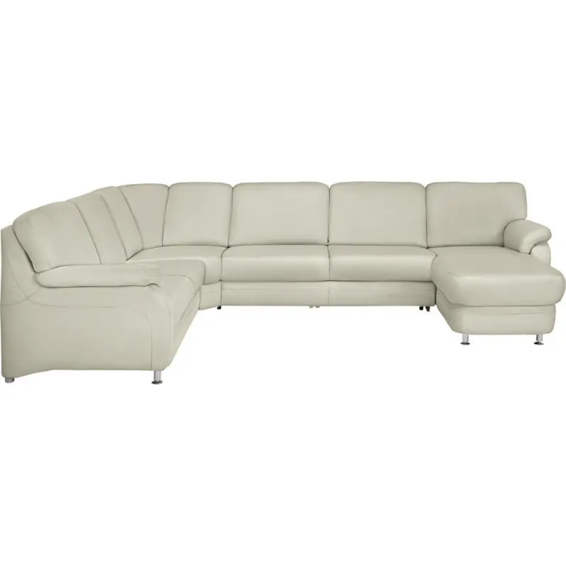 Wohnlandschaft in Echtleder Creme