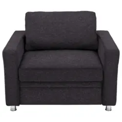 Schlafsessel in Flachgewebe Dunkelgrau