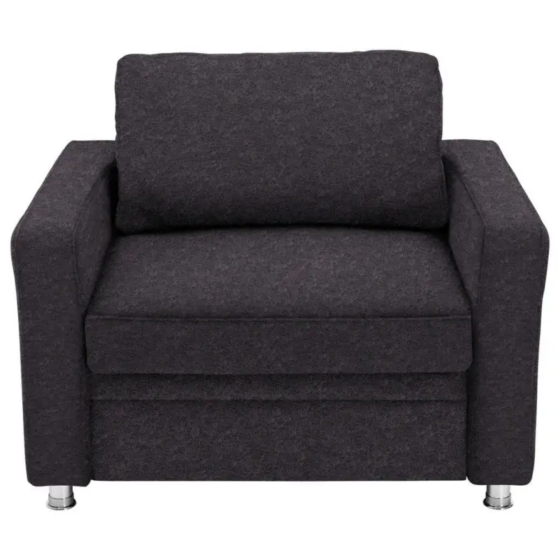 Schlafsessel in Flachgewebe Dunkelgrau