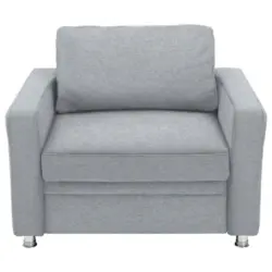 Schlafsessel in Flachgewebe Hellgrau