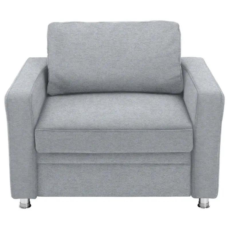 Schlafsessel in Flachgewebe Hellgrau