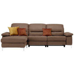 Ecksofa in Mikrofaser Braun