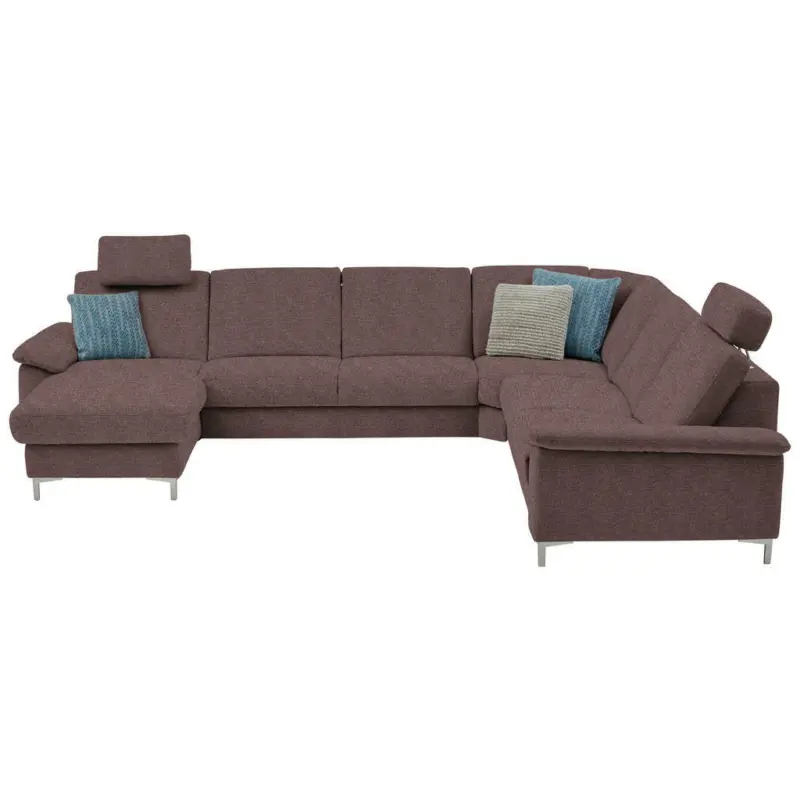 Wohnlandschaft in Chenille Braun