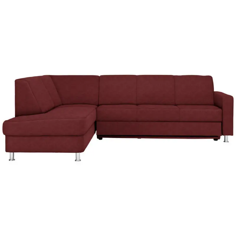 Ecksofa in Flachgewebe Rot
