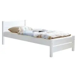 Bett 100/200 cm in Weiß