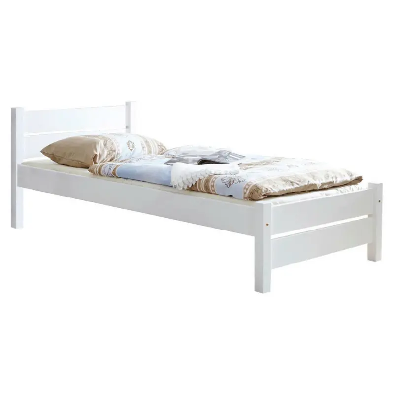 Bett 100/200 cm in Weiß
