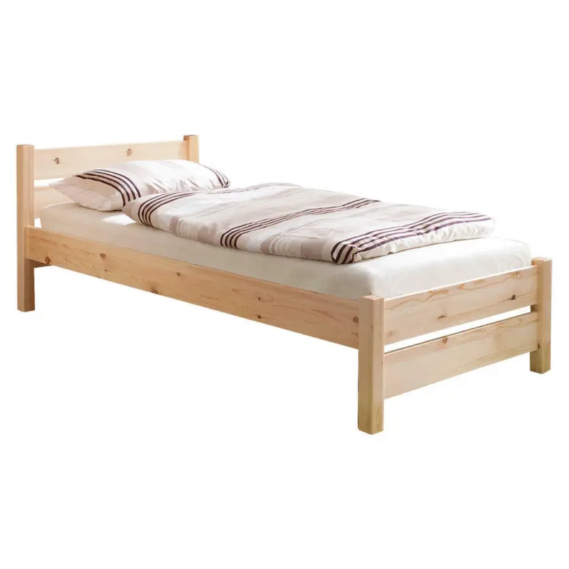 Bett 100/200 cm in Kieferfarben