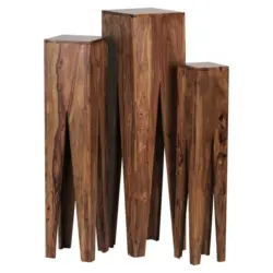 Blumentischset in Holz